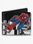 Marvel Spider-Man Swinging Pose2 Skyline Bifold Wallet, , hi-res