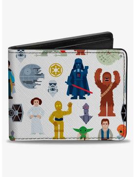 Star Wars Classic Characters and Icons Collage Bifold Wallet, , hi-res