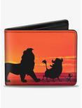 Disney The Lion King Hakuna Matata Simba Pumbaa Timon Sunset Silhouette Bifold Wallet, , hi-res