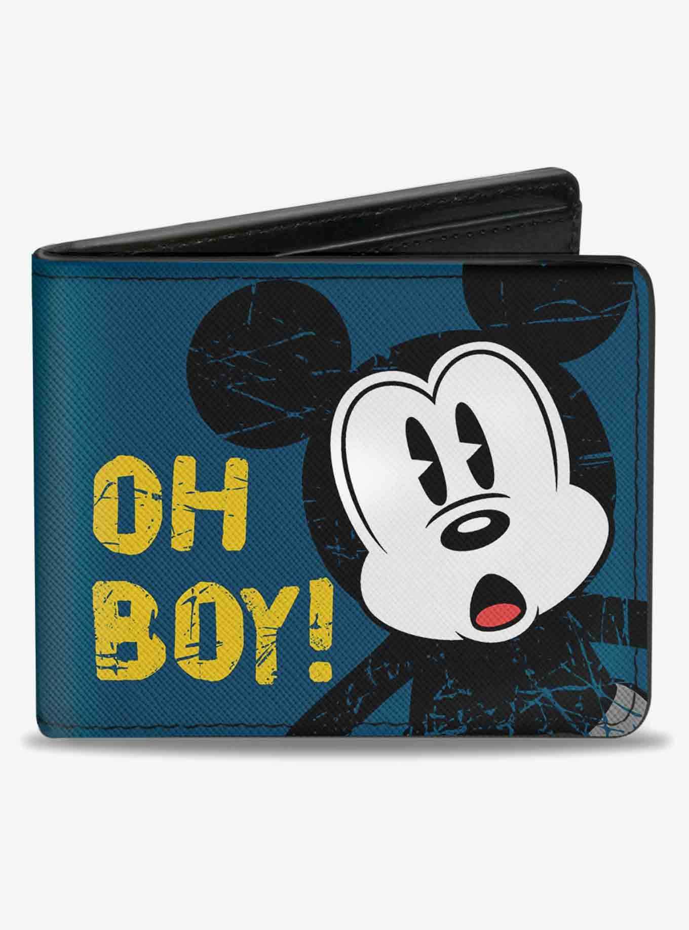 Disney Mickey Mouse Oh Boy Pose Weathered Bifold Wallet, , hi-res