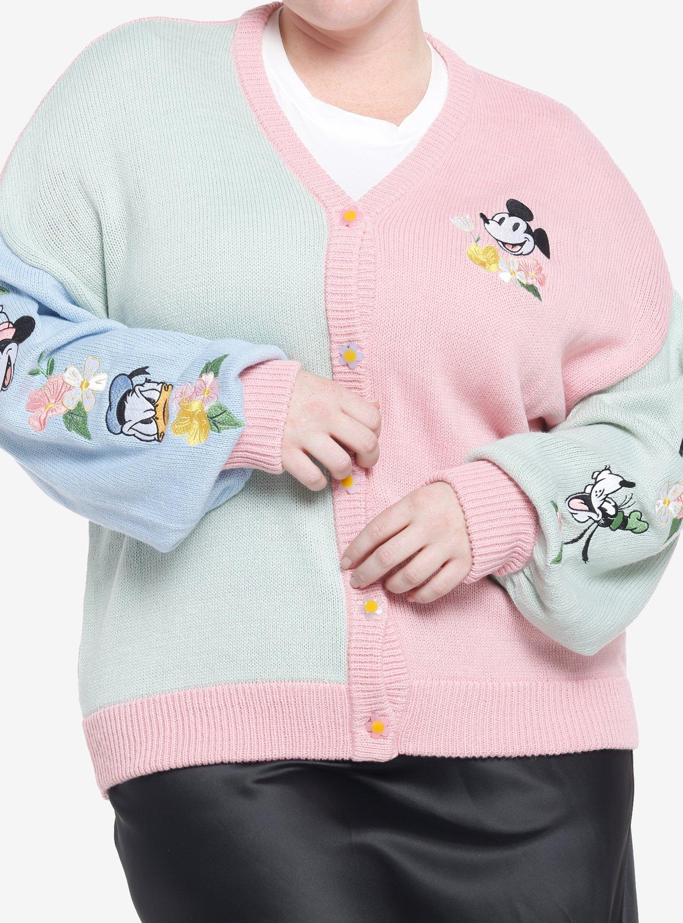 Disney Mickey Mouse And Friends Spring Pastel Girls Cardigan Plus