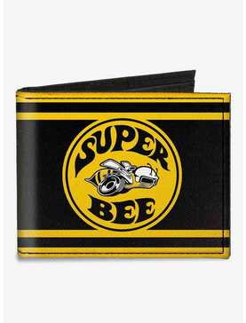 Super Bee Logo Stripes Canvas Bifold Wallet, , hi-res
