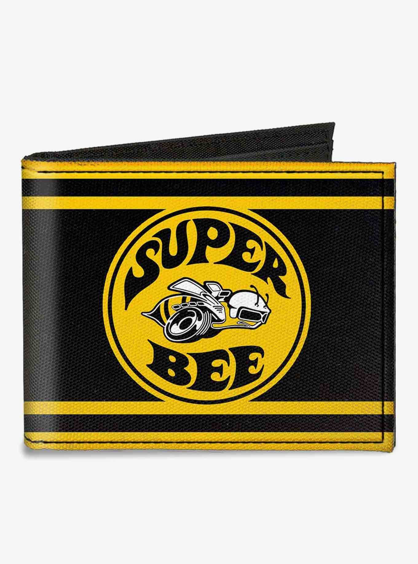 Super Bee Logo Stripes Canvas Bifold Wallet, , hi-res