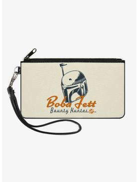 Star Wars The Book of Boba Fett Bounty Hunter Helmet Canvas Zip Clutch Wallet, , hi-res