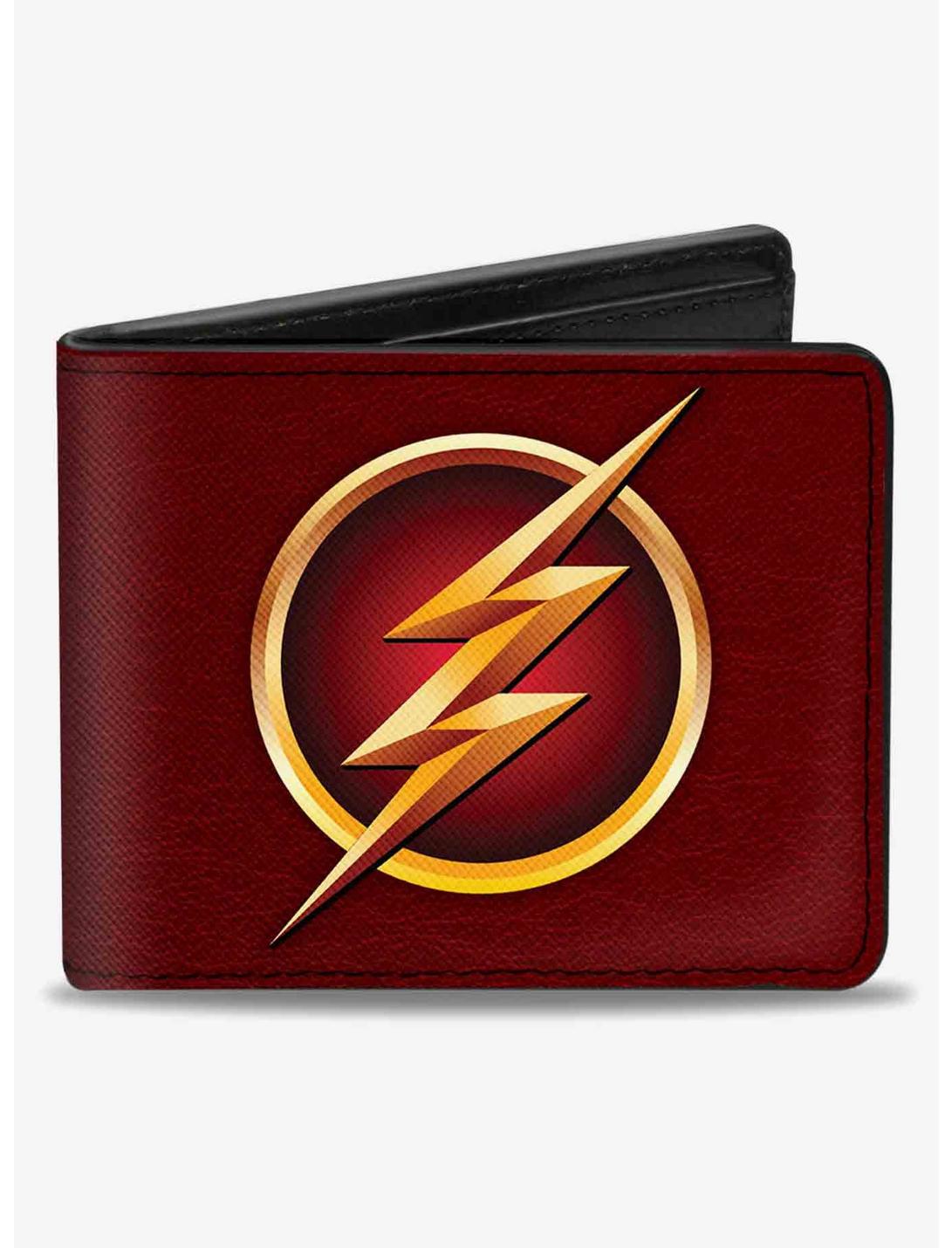 DC Comics The Flash Logo5 Burgundy Bifold Wallet, , hi-res