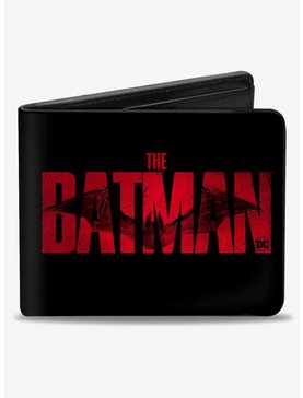 DC Comics The Batman Movie Bat Title Weathered Bifold Wallet, , hi-res