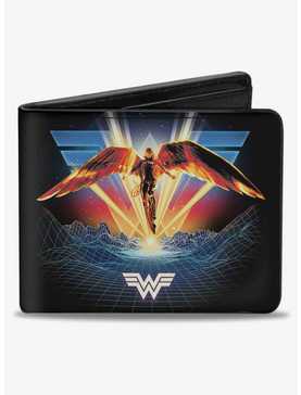 DC Comics Wonder Woman 1984 Golden Armor Pose Logo Topography Bifold Wallet, , hi-res