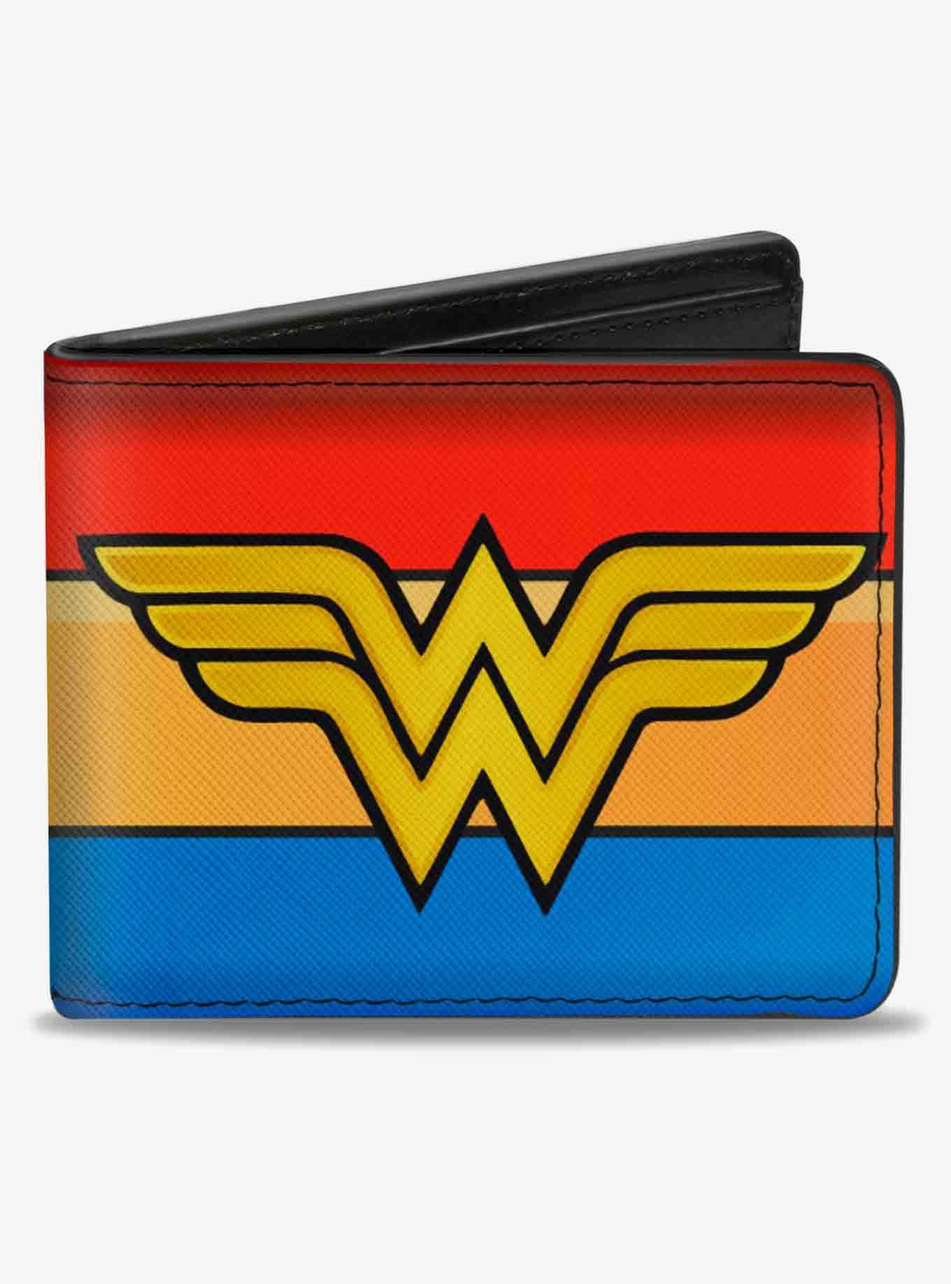DC Comics Wonder Woman Logo Stripe Bifold Wallet, , hi-res