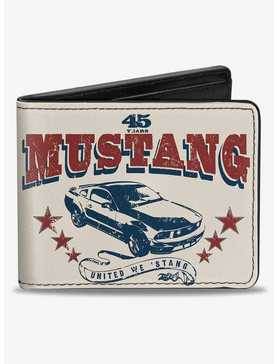 Vintage Mustang 45 Years United We Stang Scroll Bifold Wallet, , hi-res