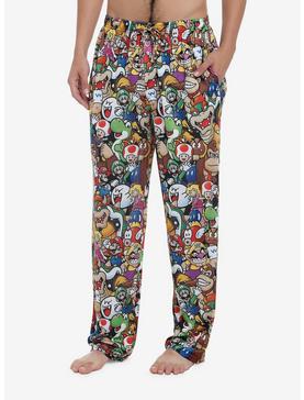 Super Mario Allover Print Pajama Pants, , hi-res