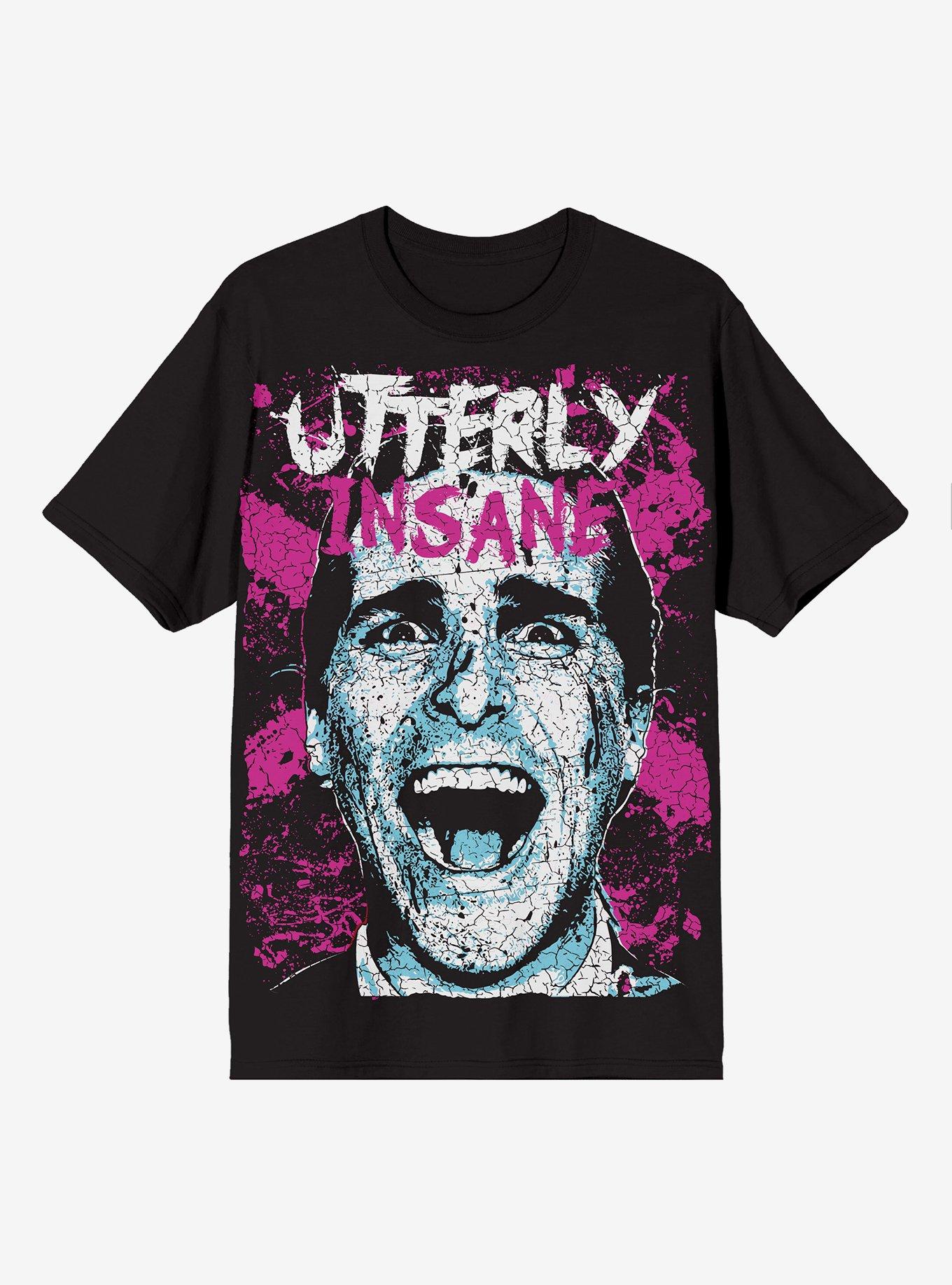American Psycho Utterly Insane Paint Splatter T-Shirt, BLACK, hi-res