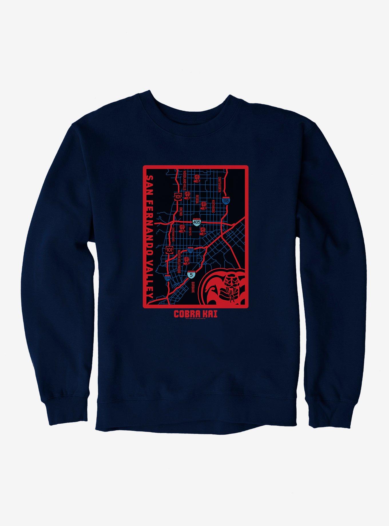 Cobra Kai San Fernando Valley Map Sweatshirt, , hi-res