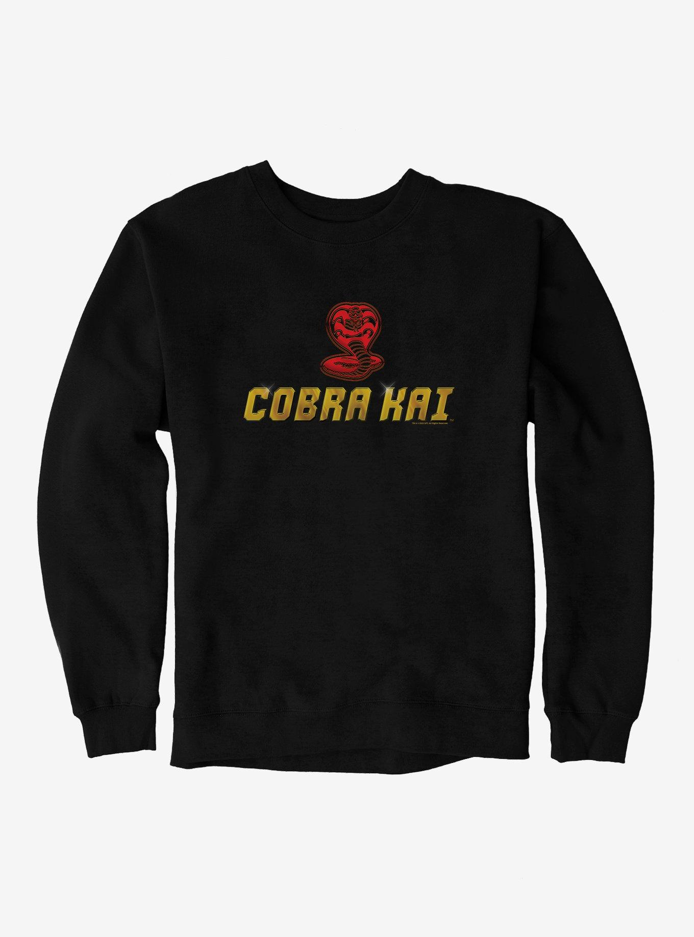 Cobra Kai Snake Logo Sweatshirt, BLACK, hi-res