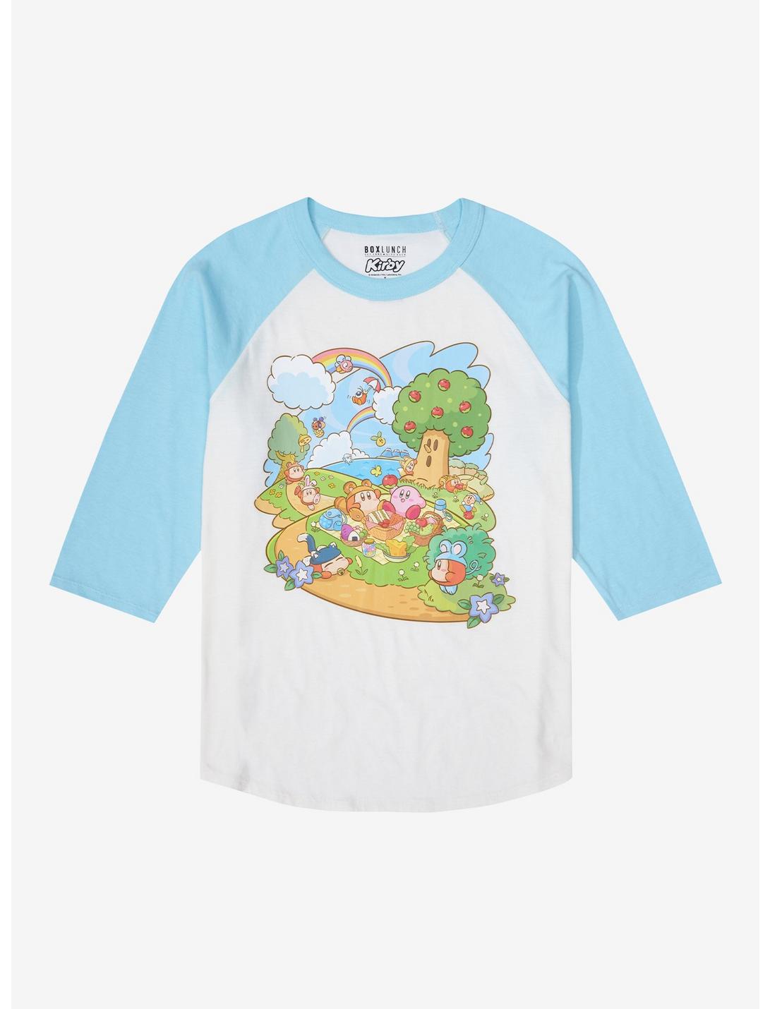 Nintendo Kirby Picnic Raglan T-Shirt - BoxLunch Exclusive, MULTI, hi-res