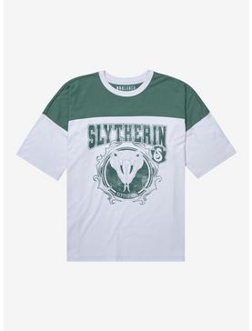 Harry Potter Slytherin Color Block Varsity T-Shirt - BoxLunch Exclusive, , hi-res