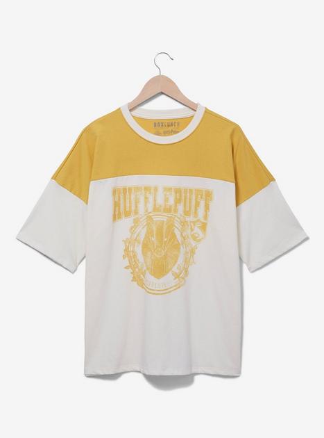 Harry Potter Hufflepuff Color Block Women's Varsity T-Shirt - BoxLunch ...