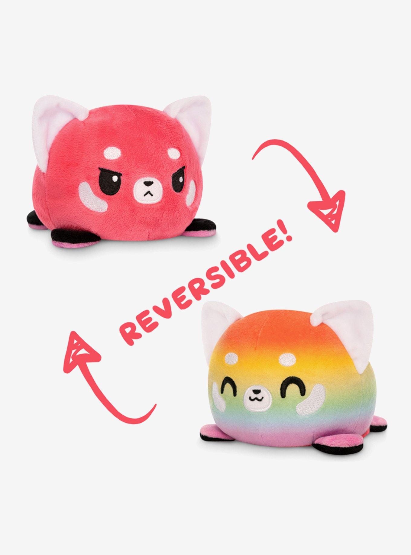 TeeTurtle Happy + Angry Reversible Mood 5 Inch Red Panda Plush, , hi-res