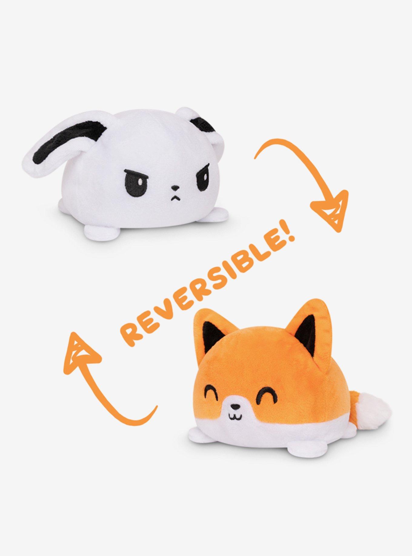 TeeTurtle Happy + Angry Reversible Mood 5 Inch Fox & Bunny Plush, , hi-res