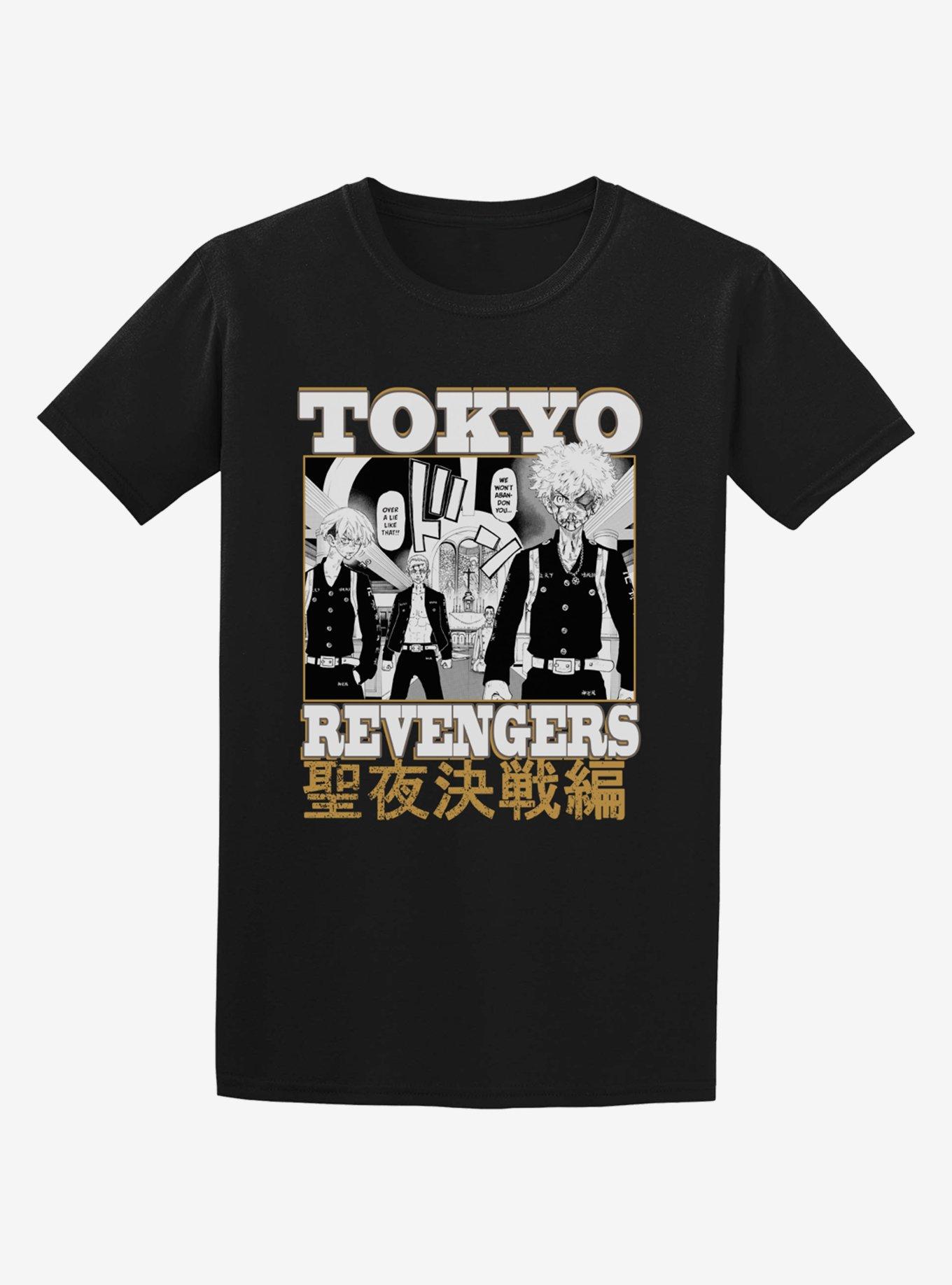 Tokyo Revengers Christmas Showdown Manga Panel T-Shirt, BLACK, hi-res