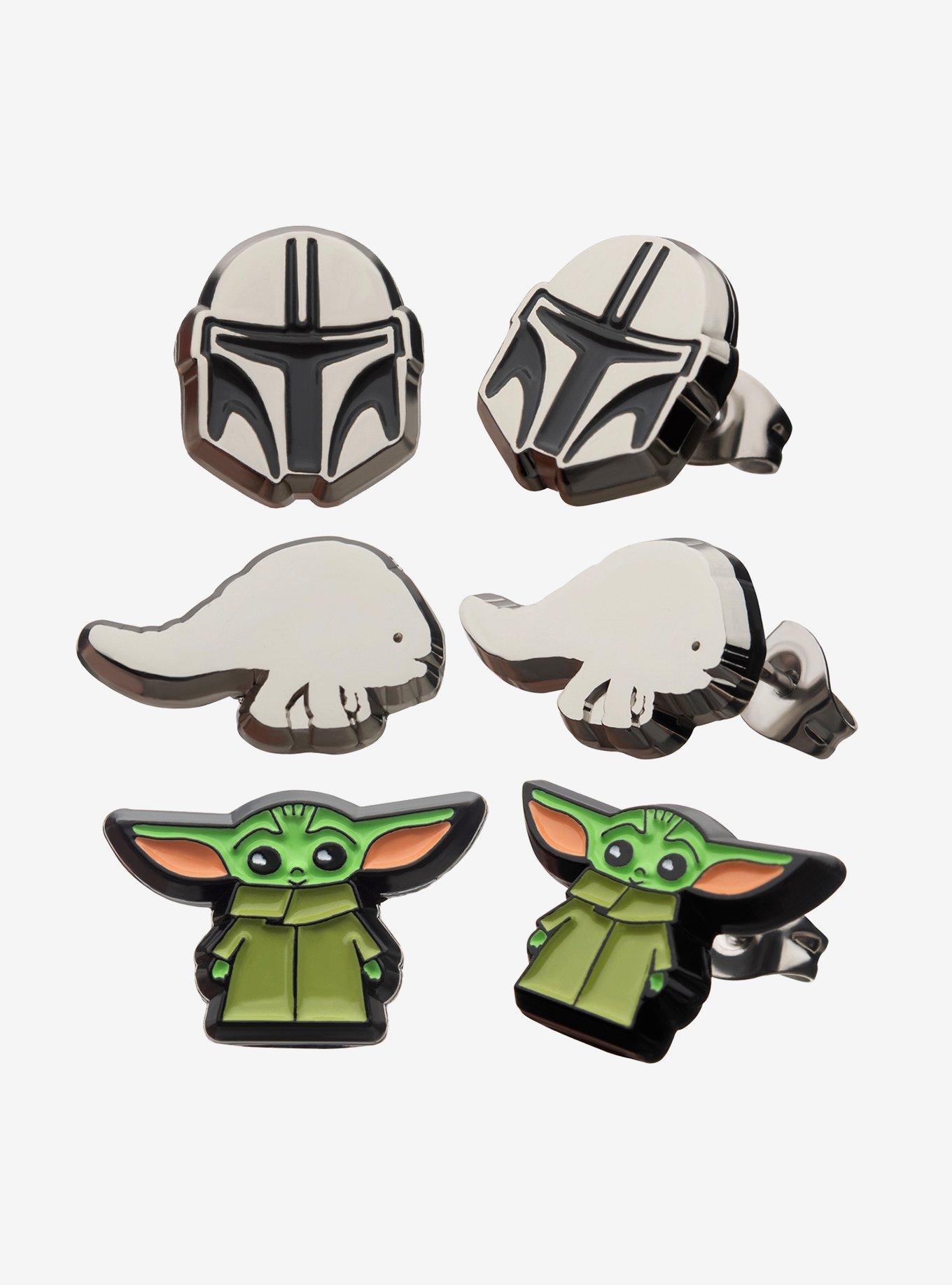 Star Wars The Mandalorian Grogu & Friends Stud Earring Set, , hi-res