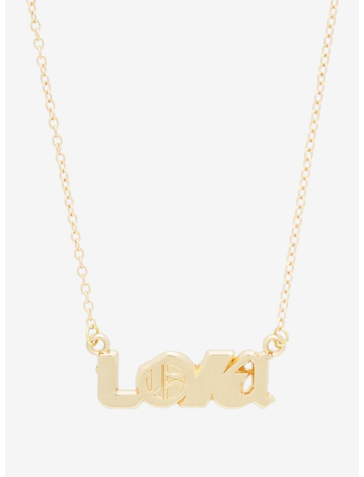 Marvel Loki Nameplate Necklace, , hi-res