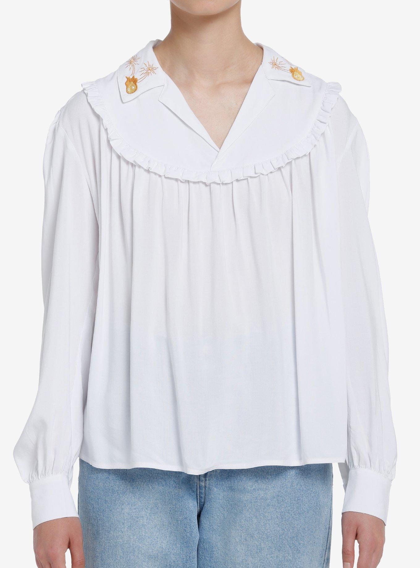 Studio Ghibli Howl's Moving Castle Wizard Howl Cosplay Woven Top, BRIGHT WHITE, hi-res