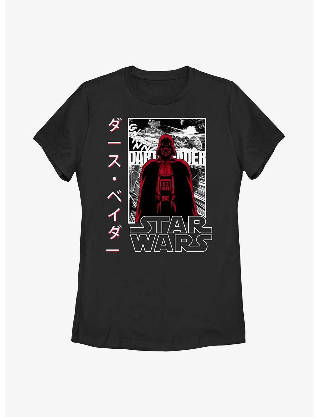 Star Wars Darth Vader in Japanese Womens T-Shirt, BLACK, hi-res