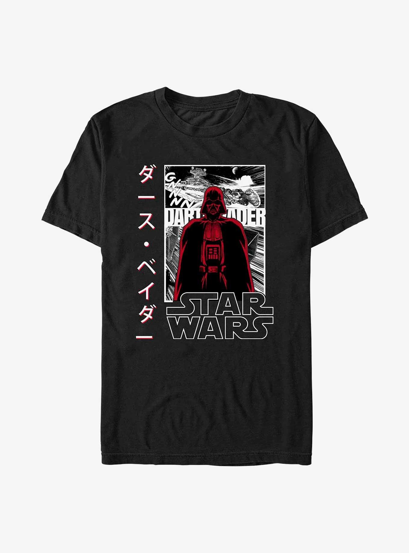 Star Wars Darth Vader in Japanese T-Shirt, BLACK, hi-res