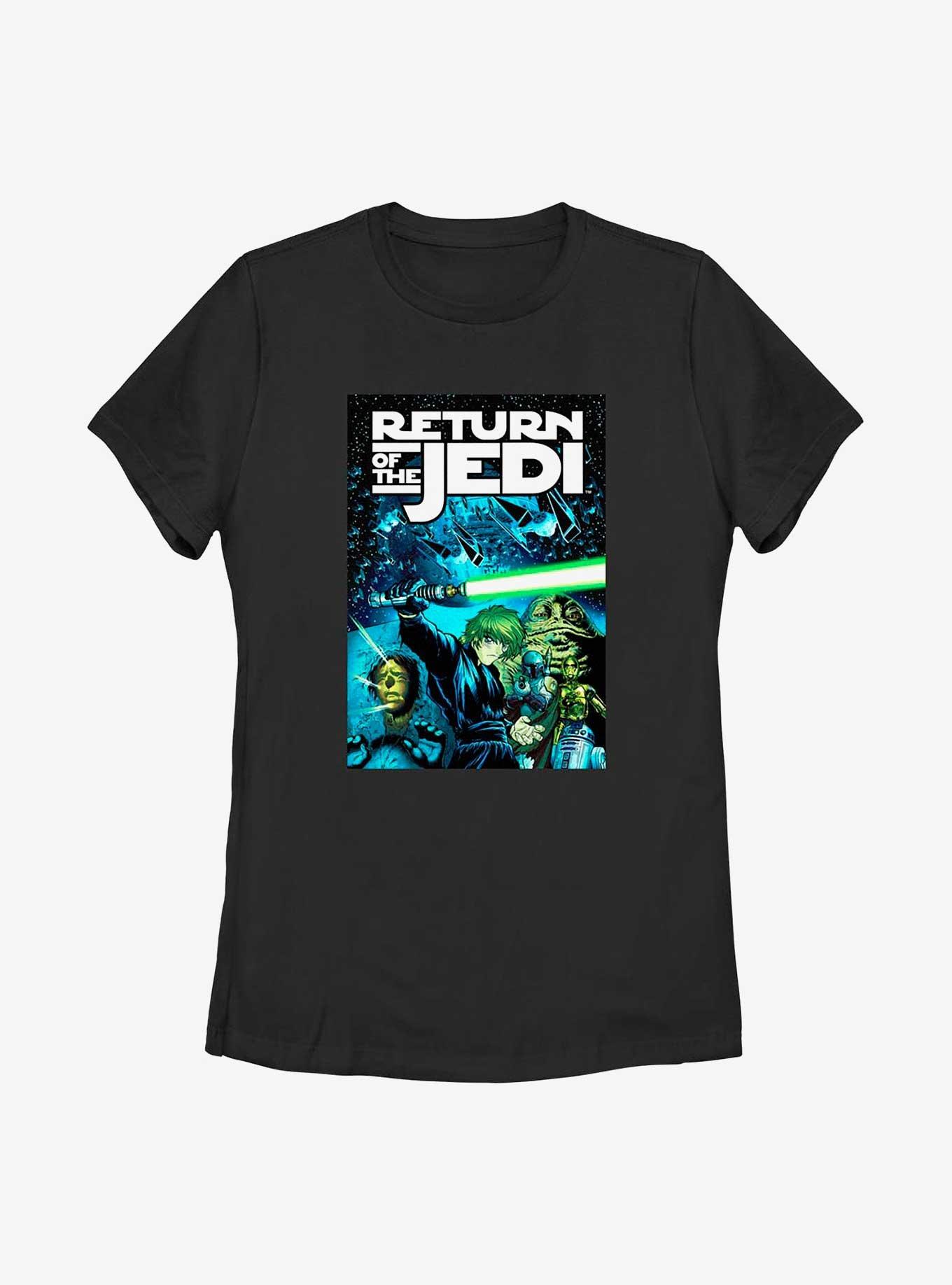 Star Wars Manga Style Return of the Jedi Womens T-Shirt, BLACK, hi-res