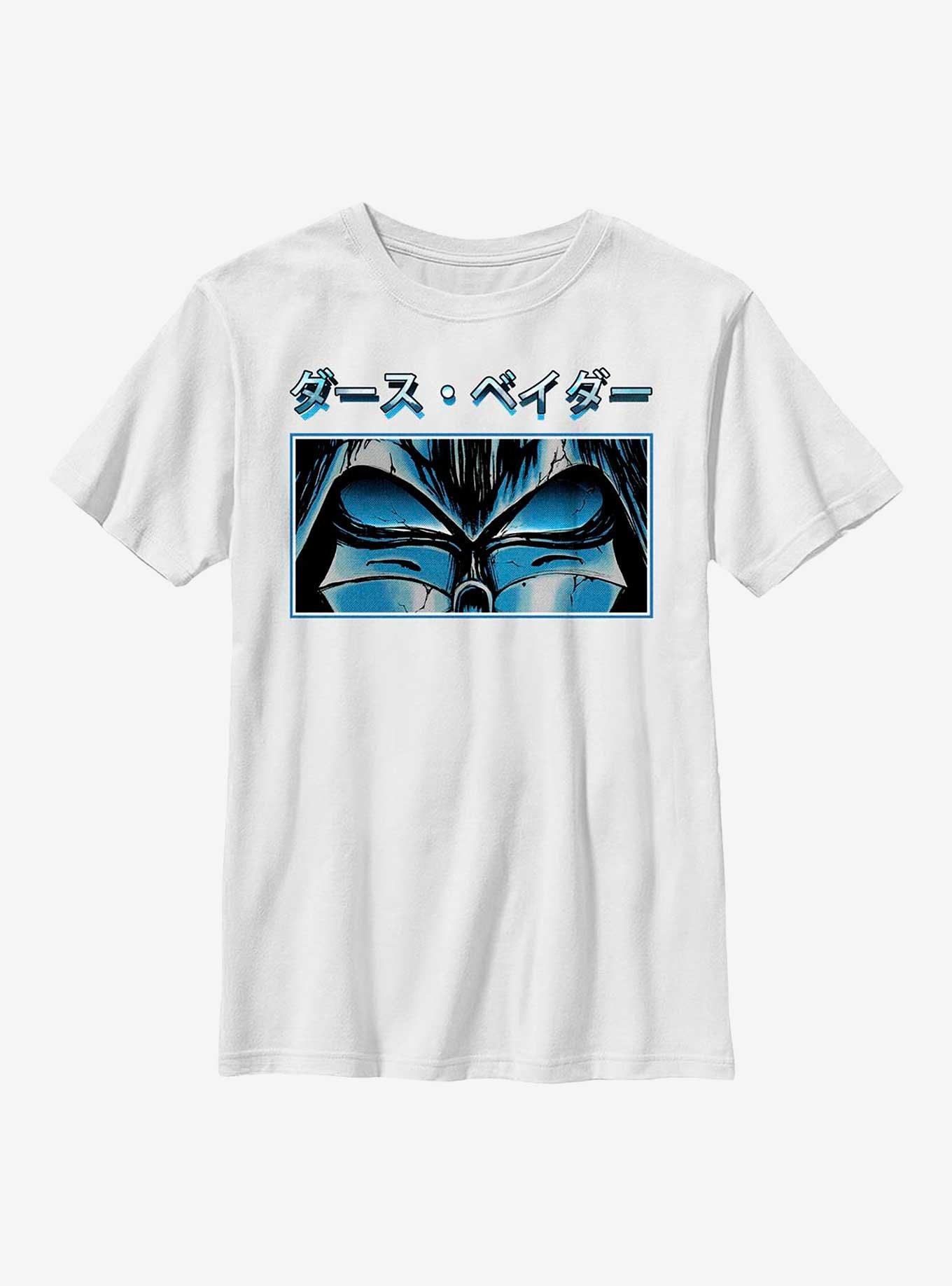 Star Wars Vader Eyes in Japanese Youth T-Shirt, WHITE, hi-res