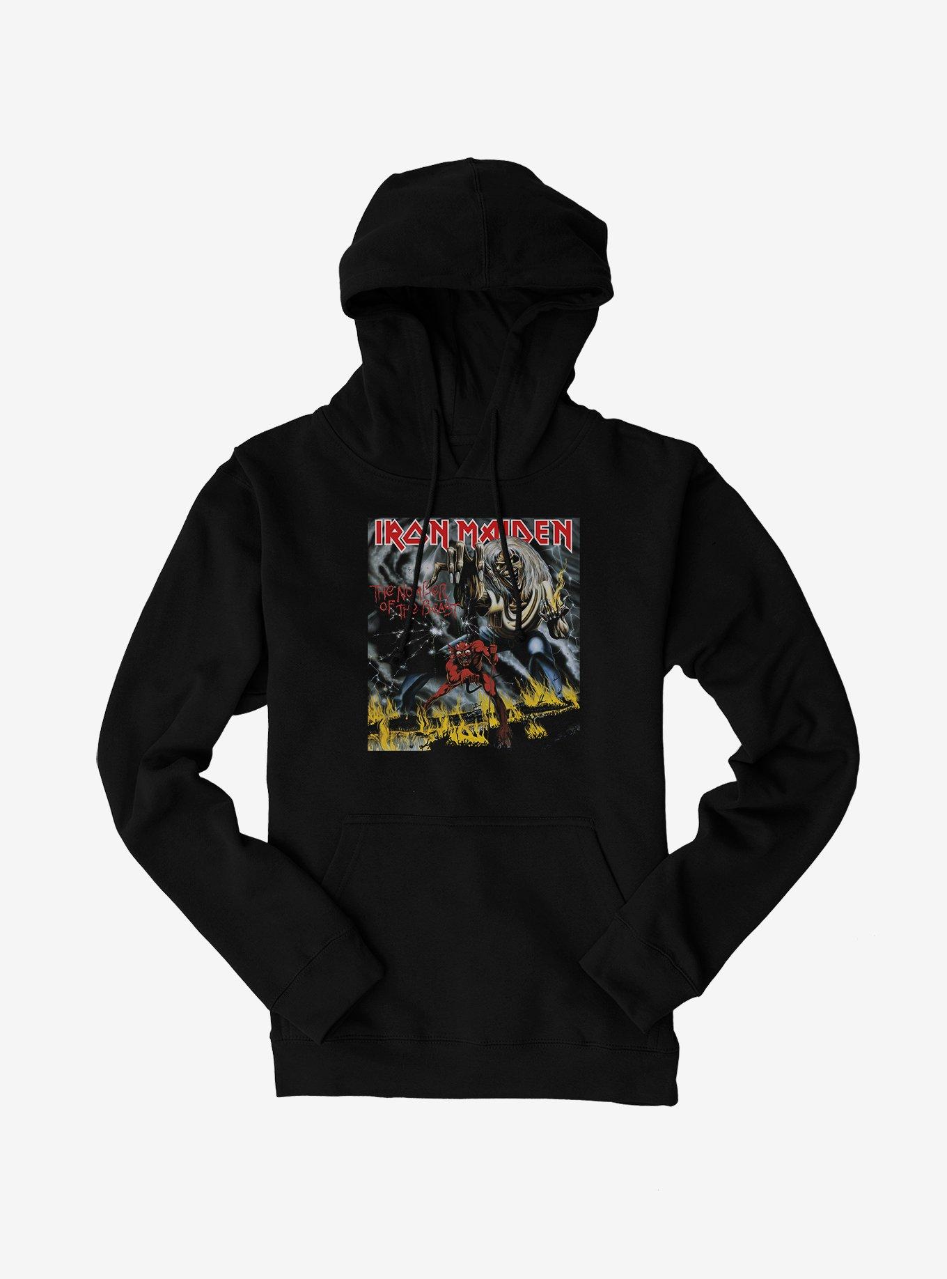 Iron Maiden The Number Of The Beast Hoodie, BLACK, hi-res