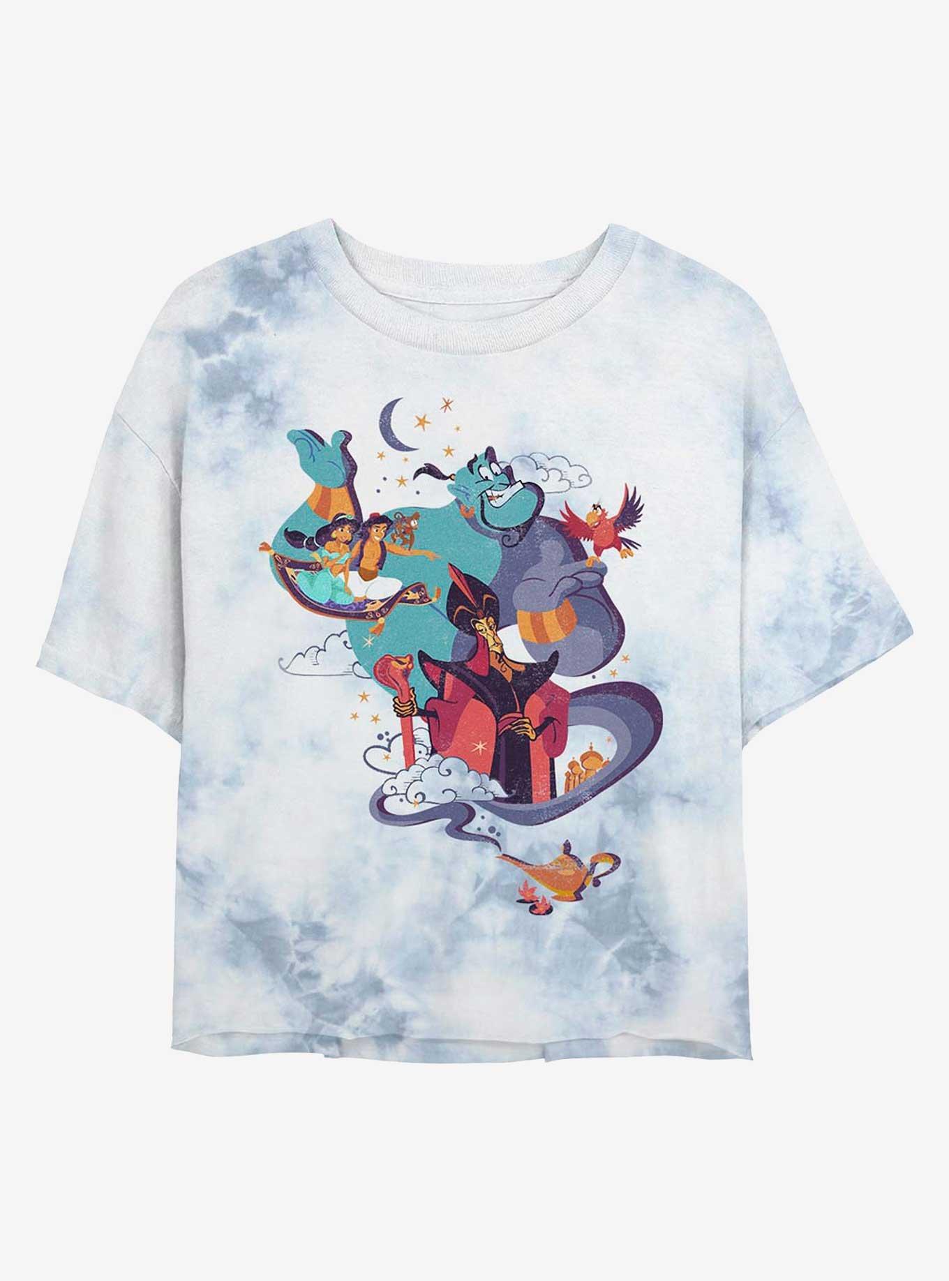 Disney Aladdin Magic Sky Tie-Dye Girls Crop T-Shirt, WHITEBLUE, hi-res