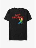The Simpsons Holiday Bart Not Naughty T-Shirt, BLACK, hi-res