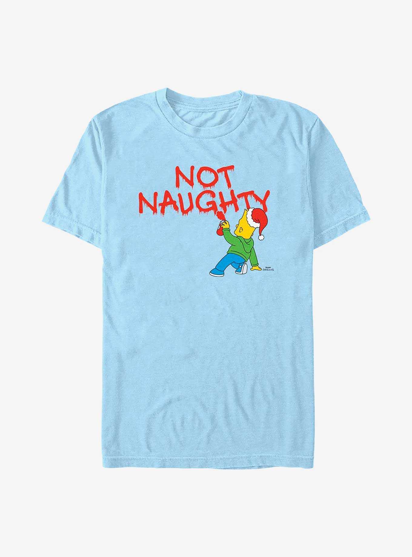 The Simpsons Holiday Bart Not Naughty T-Shirt, , hi-res
