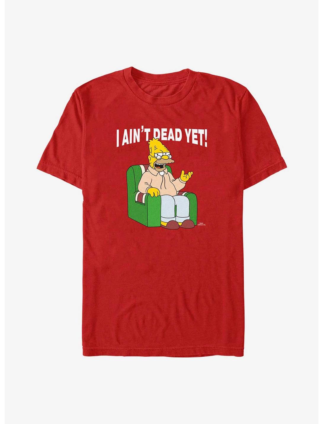 The Simpsons Grandpa Ain't Dead Yet T-Shirt, RED, hi-res