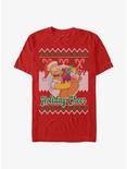 The Simpsons Homer Ugly Christmas T-Shirt, RED, hi-res