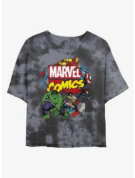 Marvel Avengers Classic Logo Tie-Dye Girls Crop T-Shirt, , hi-res