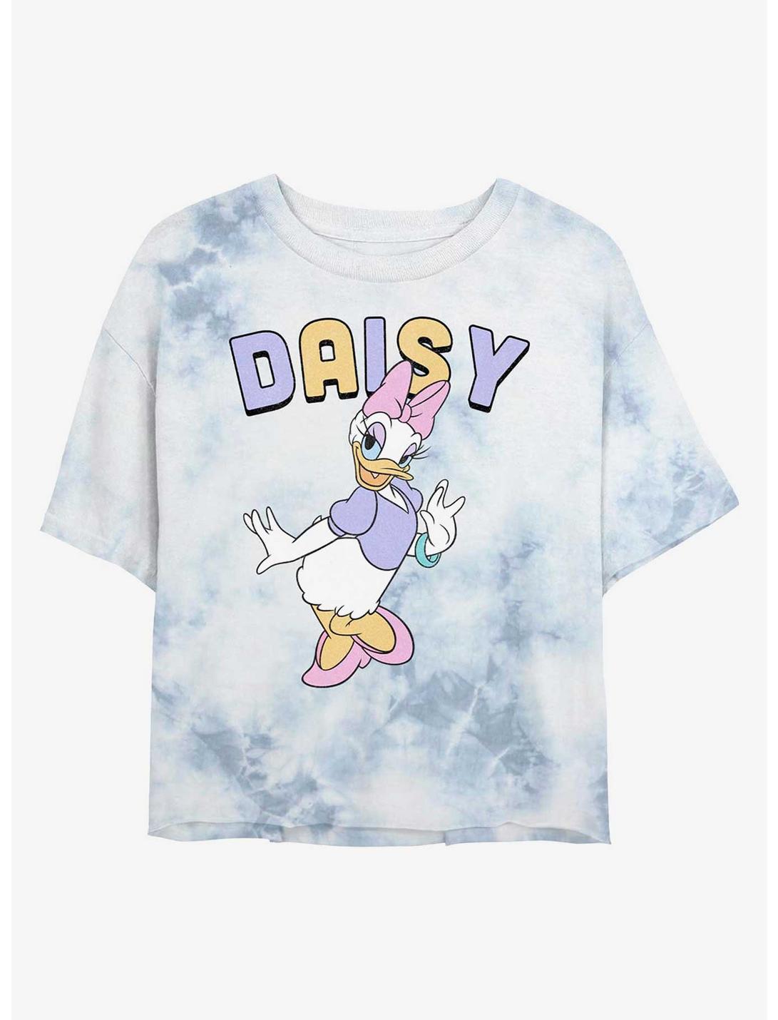 Disney Daisy Duck Sassy Duck Tie-Dye Girls Crop T-Shirt, WHITEBLUE, hi-res
