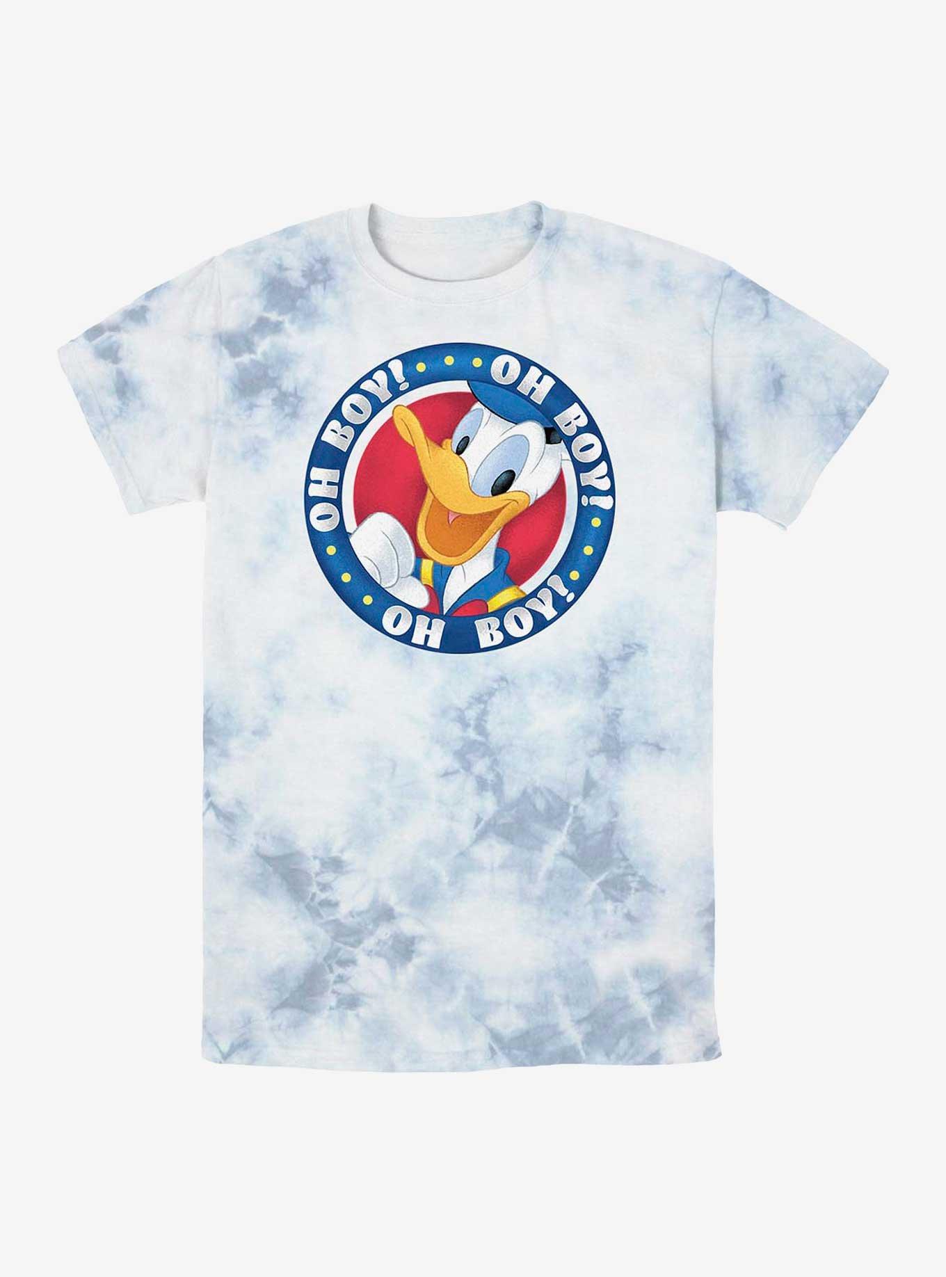 Disney Donald Duck Oh Boy Badge Tie-Dye T-Shirt, , hi-res