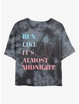 Disney Cinderella Run Like It's Almost Midnight Tie-Dye Girls Crop T-Shirt, , hi-res