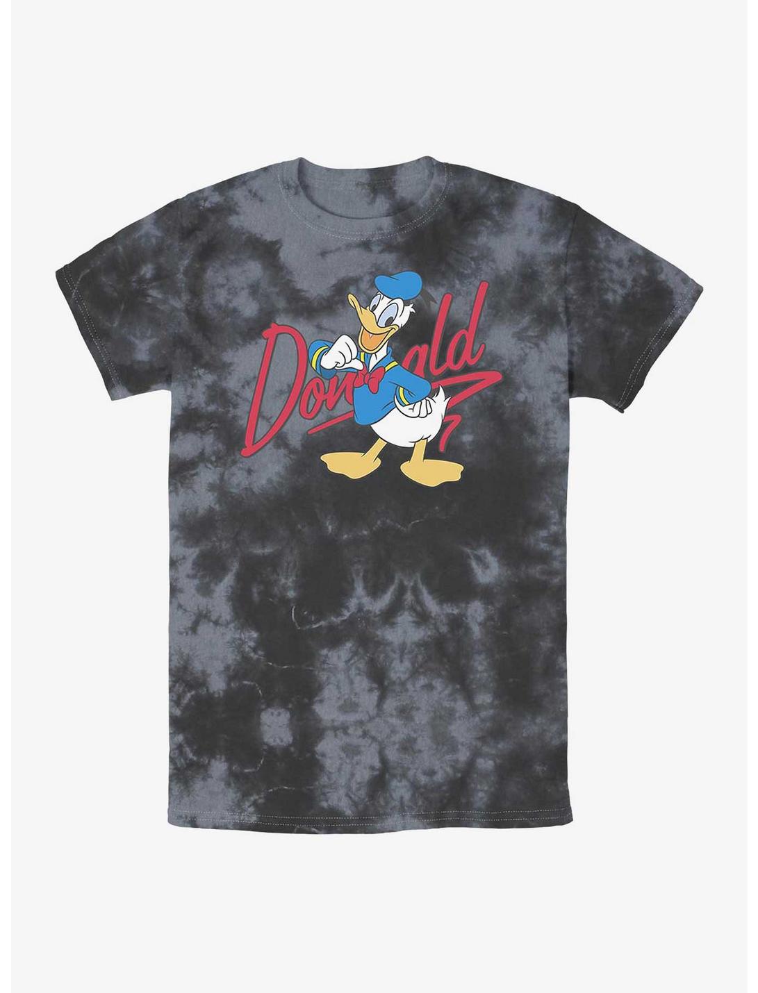 Disney Donald Duck Signature Donald Tie-Dye T-Shirt, BLKCHAR, hi-res