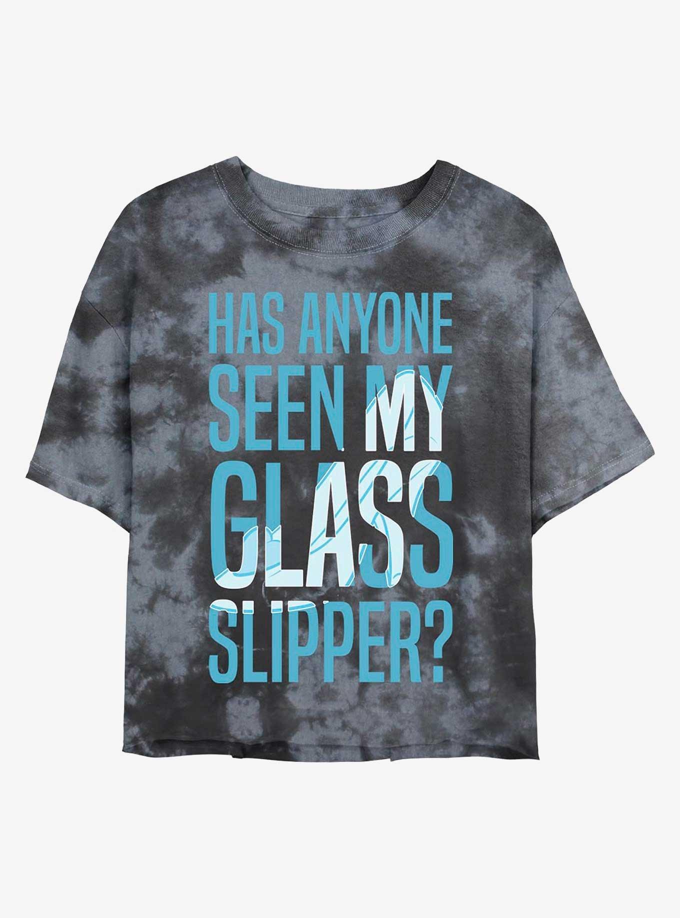 Disney Cinderella Missing Slipper Tie-Dye Girls Crop T-Shirt