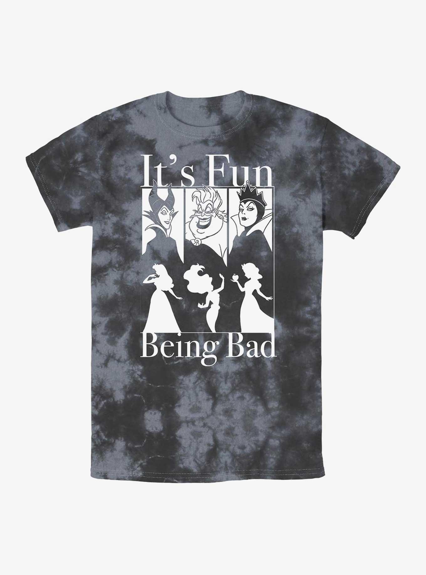 Disney Princesses It's Fun Being Bad Tie-Dye T-Shirt, BLKCHAR, hi-res