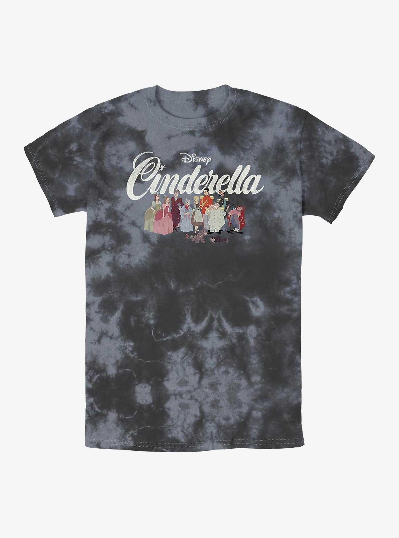 Disney Princesses Cinderella Group Tie-Dye T-Shirt, BLKCHAR, hi-res