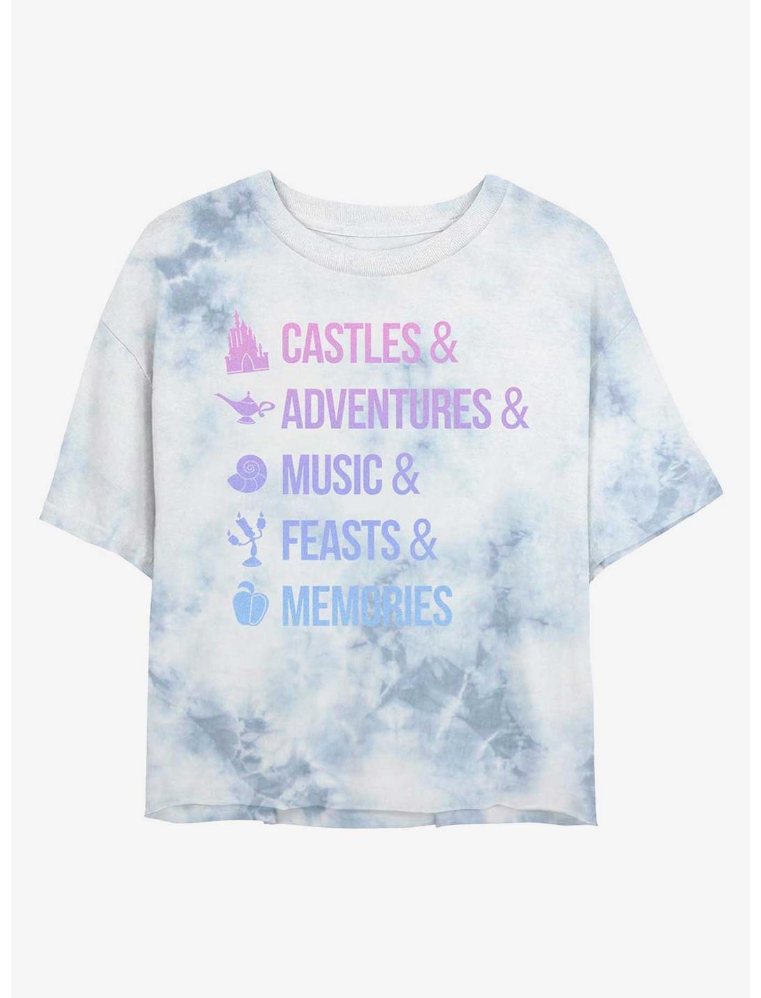 Disney Princesses Just Disney Things Tie-Dye Girls Crop T-Shirt, WHITEBLUE, hi-res