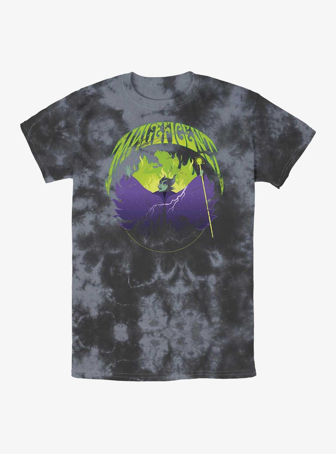 Disney Princesses Maleficent Badge Tie-Dye T-Shirt, BLKCHAR, hi-res