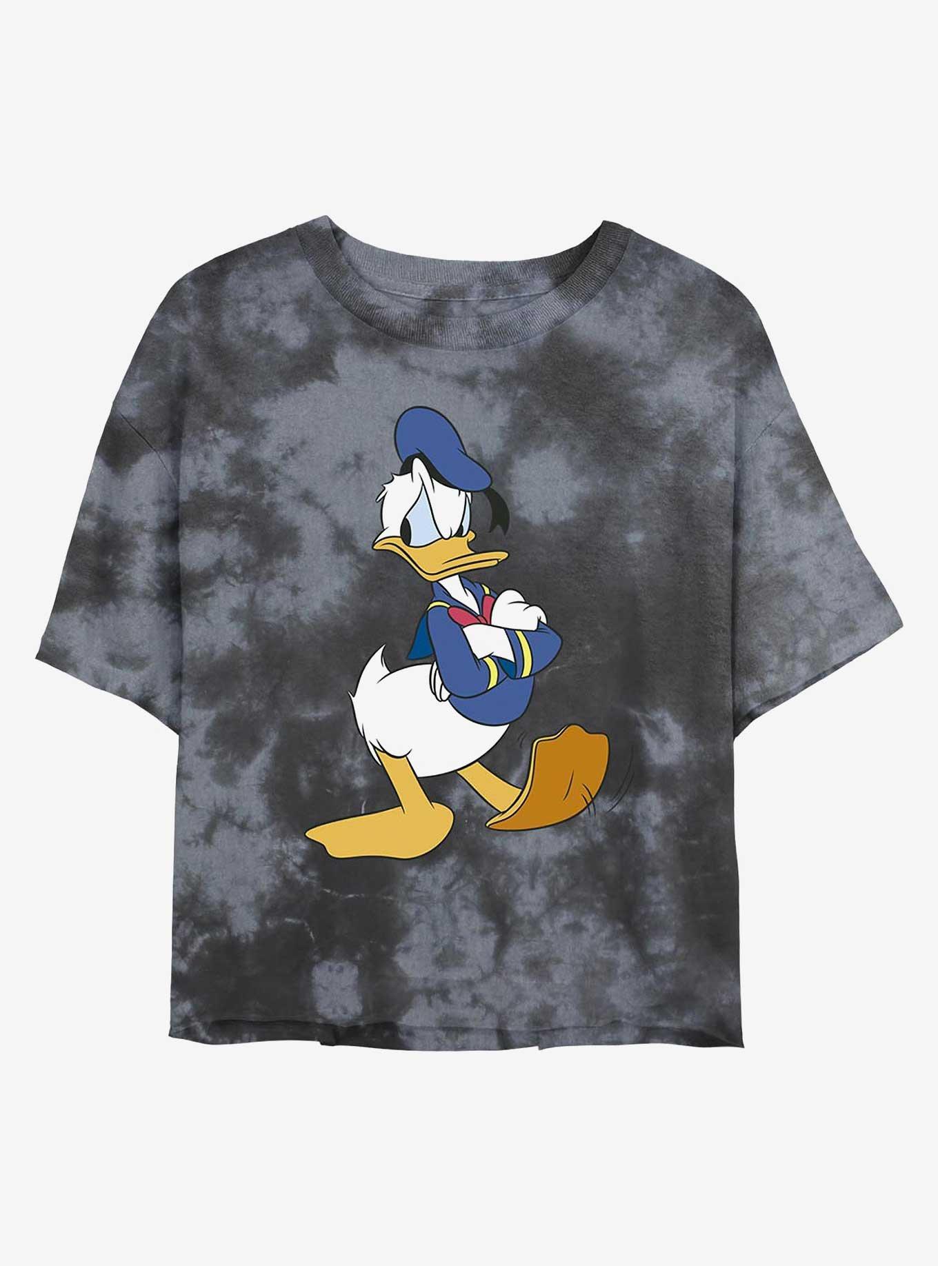 Disney Donald Duck Traditional Tie-Dye Girls Crop T-Shirt