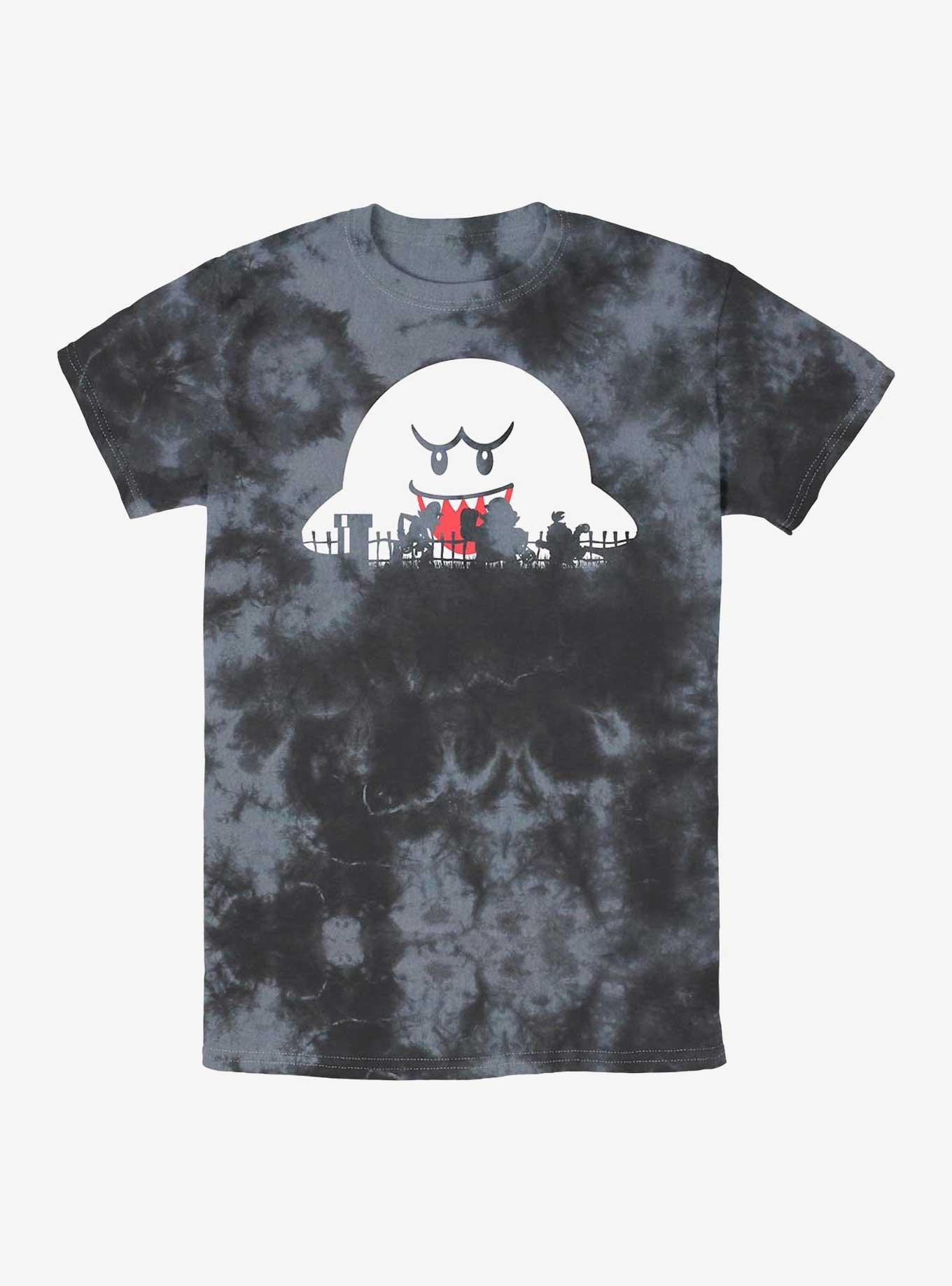 Nintendo Mario Boo Moon Tie-Dye T-Shirt, BLKCHAR, hi-res