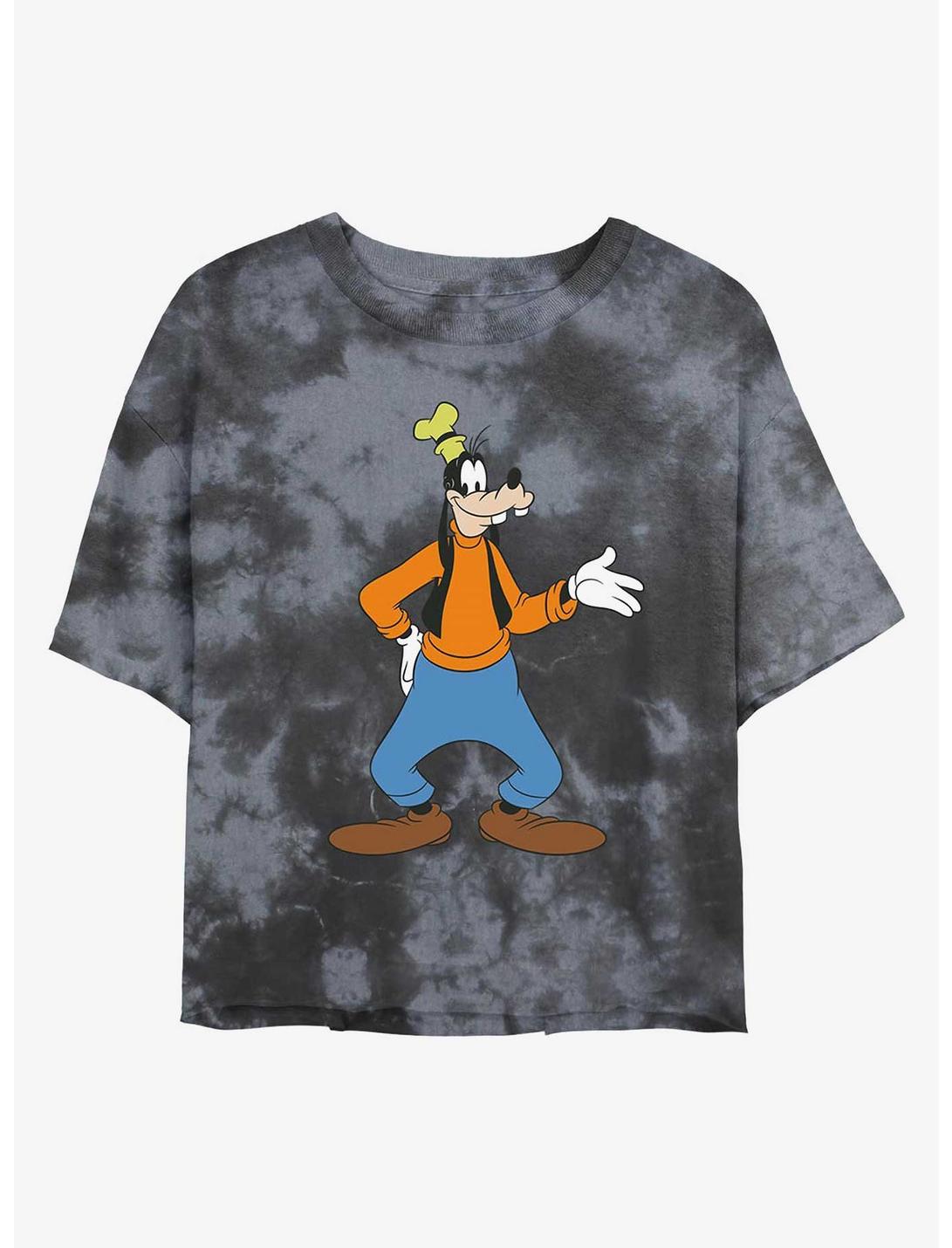 Disney Goofy Traditional Goofy Tie-Dye Girls Crop T-Shirt, BLKCHAR, hi-res