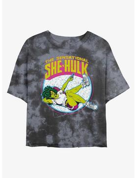 Marvel Hulk Sensational She-Hulk Tie-Dye Girls Crop T-Shirt, , hi-res